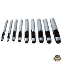 Egyéb bőrlyukasztó klt., műanyag tartóban; 9db, 2,5-10mm