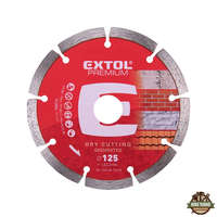 EXTOL PREMIUM gyémántvágó szegmenses; 115×22,2mm, max.13.300 f/min