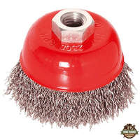 EXTOL CRAFT 3 év drótcsiszoló fazékkefe (sarokcsiszolóra); 75mm, M14×2, max.12500 ford/perc, hullámos szálú