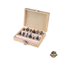 EXTOL CRAFT felsőmaró klt. 12db, kisebb szett (fadobozban) ; 8mm-es befogással