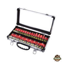 EXTOL PREMIUM felsőmaró klt. 24db (alu kofferben) ; 8mm-es befogással, keményfém lapkás