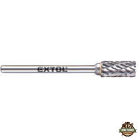 EXTOL INDUSTRIAL mini keményfém turbómaró (rotormaró), hengeres, átmérő 6×13mm/szár 3mm, keresztfogazás