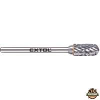 EXTOL INDUSTRIAL mini keményfém turbómaró (rotormaró), hengeres, kerek orrú, átmérő 6×13mm/szár 3mm, keresztfogazás