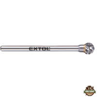 EXTOL INDUSTRIAL mini keményfém turbómaró (rotormaró), gömb alakú, átmérő 6mm, szár 3mm, keresztfogazás
