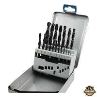 EXTOL PREMIUM fémcsigafúró klt. HSS, DIN 338, fémdobozban;1,0-10,0mm, 19 db