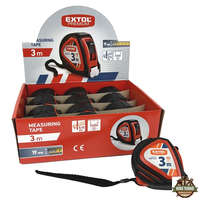 EXTOL PREMIUM 5 év mérőszalag, gumírozott, 1 stoppos, 3m×19mm