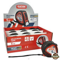EXTOL PREMIUM 5 év mérőszalag, gumírozott, 1 stoppos, 5m×19mm