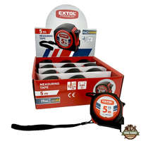 EXTOL PREMIUM 5 év mérőszalag, gumírozott, 1 stoppos, 5m×25mm