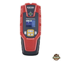 EXTOL PREMIUM 5 év digitális detektor, rejtett fém (vas, réz, alu) és fa tárgyak, illetve feszültség alatti vezeték keresésére, LCD kijelző