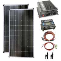 Solartronics Szigetüzemű napelem rendszer 2x170w napelem + 1000w inverter + 30A töltővezérlő