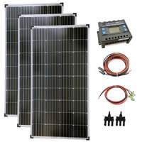 Solartronics Szigetüzemű napelem rendszer 3x170w napelem + 40A töltésvezérlő