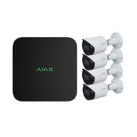Ajax AJAX NVR BL - 8 Csatornás hálózati rögzítő - Fekete +4db Dahua 4Mpx-es IP kamera