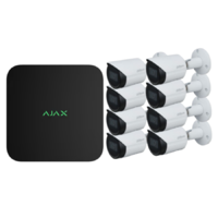 Ajax AJAX NVR BL - 16 Csatornás hálózati rögzítő - Fekete +8db Dahua 4 Mpx-es IP kamera