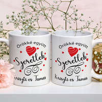 Páros bögre szerelmeseknek - Ajándék Valentin napra