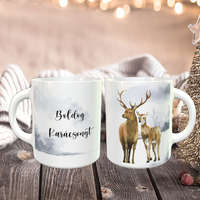 Bögre vadásznak - Szarvas mintás, felirattal