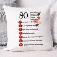 80. szülinapi párna - Ajándék születésnapra