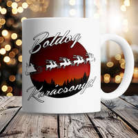 Karácsonyi bögre - Mikulás szánja