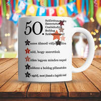 Születésnapi ajándék - 50. születésnapra bögre