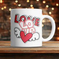 Valentin napi ajándék - Love mintás bögre