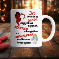 Vicces szülinapi bögre - Ördög az ágyban