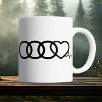 Audi ajándék - I Love Audi feliratos bögre