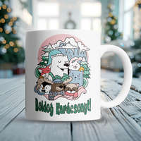 Cuki állatos bögre - Boldog Karácsonyt