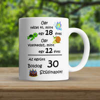 Vicces születésnapi bögre - Szülinapi ajándék