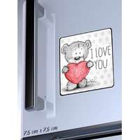 Valentin napi ajándék - Macis I Love You hűtőmágnes