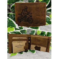 Motoros ajándék - Gyorsasági motor mintás bőr pénztárca