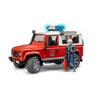  Bruder Land Rover Defender Tűzoltóautó tűzoltó figurával (02596-K)