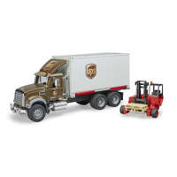  Bruder MACK Granite UPS Logisztikai teherautó hordozható targoncával (02828)