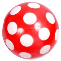 Pöttyös lakkfényű labda - 22 cm (19019)