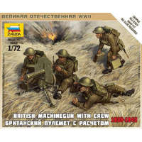  Zvezda British Machine Gun w/crew 1939-42 1:72 (6167)