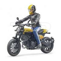  Bruder Bworld Scrambler Ducati Full Throttle motorkerékpár motoros figurával (63053)