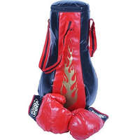 Boxzsák kesztyűvel - piros-fekete (79877)
