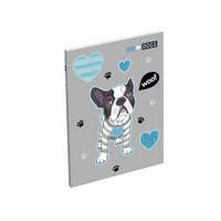  Lizzy Card papírfedeles mintás A7 notesz - Francia bulldog