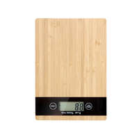  Elektronikus bambusz konyhai mérleg LCD kijelzővel 5 kg-ig
