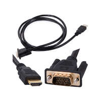  VGA - HDMI kábel arany csatlakozóval, Full HD D-sub kábellel