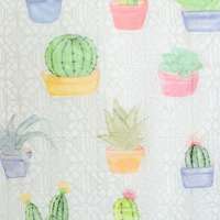  Zuhanyfüggöny (180 x 180 cm) - - kaktusz mintás