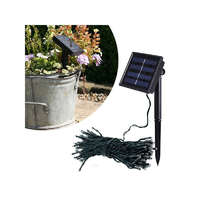 Timeless Tools 100 LED-es napelemes kerti fényfüzér, 10 méteres, meleg fehér fény, energiatakarékos kültéri dekoráció