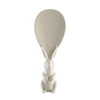 Tapadásmentes szilikon nyúl formájú kanál, szürke színben, konyhai eszköz gyerekeknek