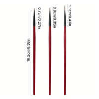 Körömfestő Csíkecset Készlet - 3 db Finom és Vékony Vonalú Precíziós Gél Köröm Ecsetek, Illatmentes Körömdíszítő Eszközök, Átlátszó 3 Darabos Készlet