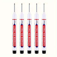 5db Mélylyuk Jelölők Toll Fekete - Precíziós Fúrás és Marás Jelölésére