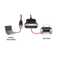 USB LPT átalakító USB Printer port nyomtató csatlakozáshoz