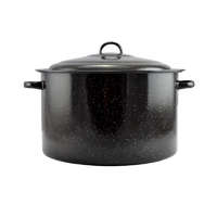 Zománcozott Lábas fedővel 36 cm 20 liter fekete