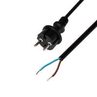 Somogyi Elektronic Home N 10-5/1,0 hálózati csatlakozókábel, 5 m, H05RN-F 2 x 1,0 mm2 gumikábel, IP44 védettség, max.2300W, fekete