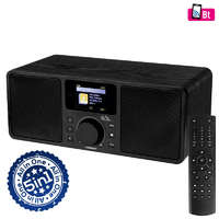 SAL INR 5000/BK internetrádió, 5 in 1, 2x5 W, Bass reflex, világrádió, FM RDS, BT, AUX, Média Center hálózati zenetár, EQ