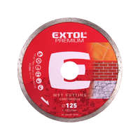 EXTOL EXTOL PREMIUM gyémántvágó csempevágáshoz (sima), vizes vágásra; 125×2×22,2mm, max.12.250 ford/perc