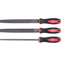EXTOL EXTOL PREMIUM fémreszelő klt., 3 db (lapos, félkerek, kerek), 200mm, T12 acél, vágat 2, finom, TPR gumis műanyag nyél