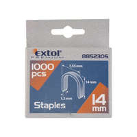 Extol EXTOL PREMIUM U-szeg profi tűzőgéphez 7,55×0,52×1,2mm ; 14mm, 1000db, használható: 4770704, 8851110 és 8851112 tűzőgéphez